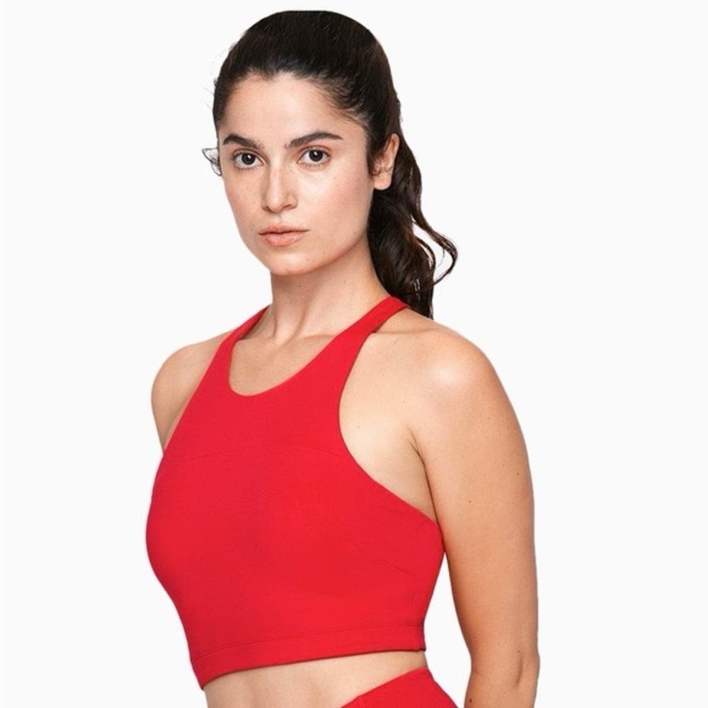 Outdoor Voices TechSweat Crop Top Red Size XS